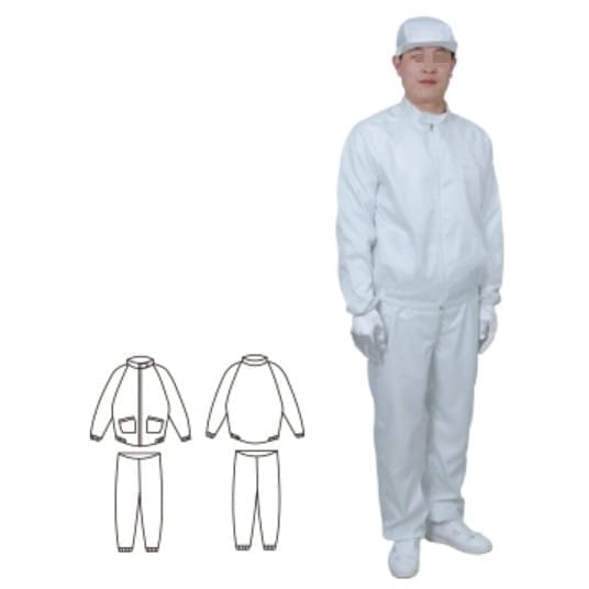 立領夾克+長褲式無塵衣